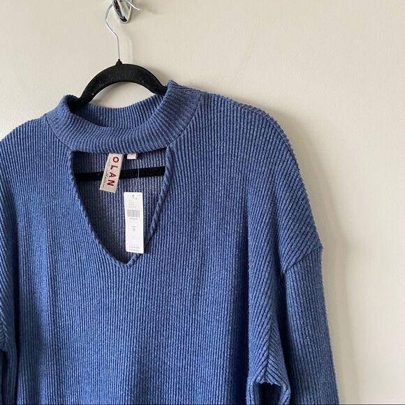 Anthro-dolan Left Coast Rebecca Cut Out Ribbed Top - Picture 5 of 12